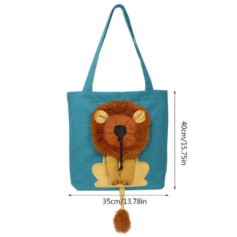 PawsPouch™ - Nieuwste Leeuwen Vorm Huisdier Canvas Schoudertas