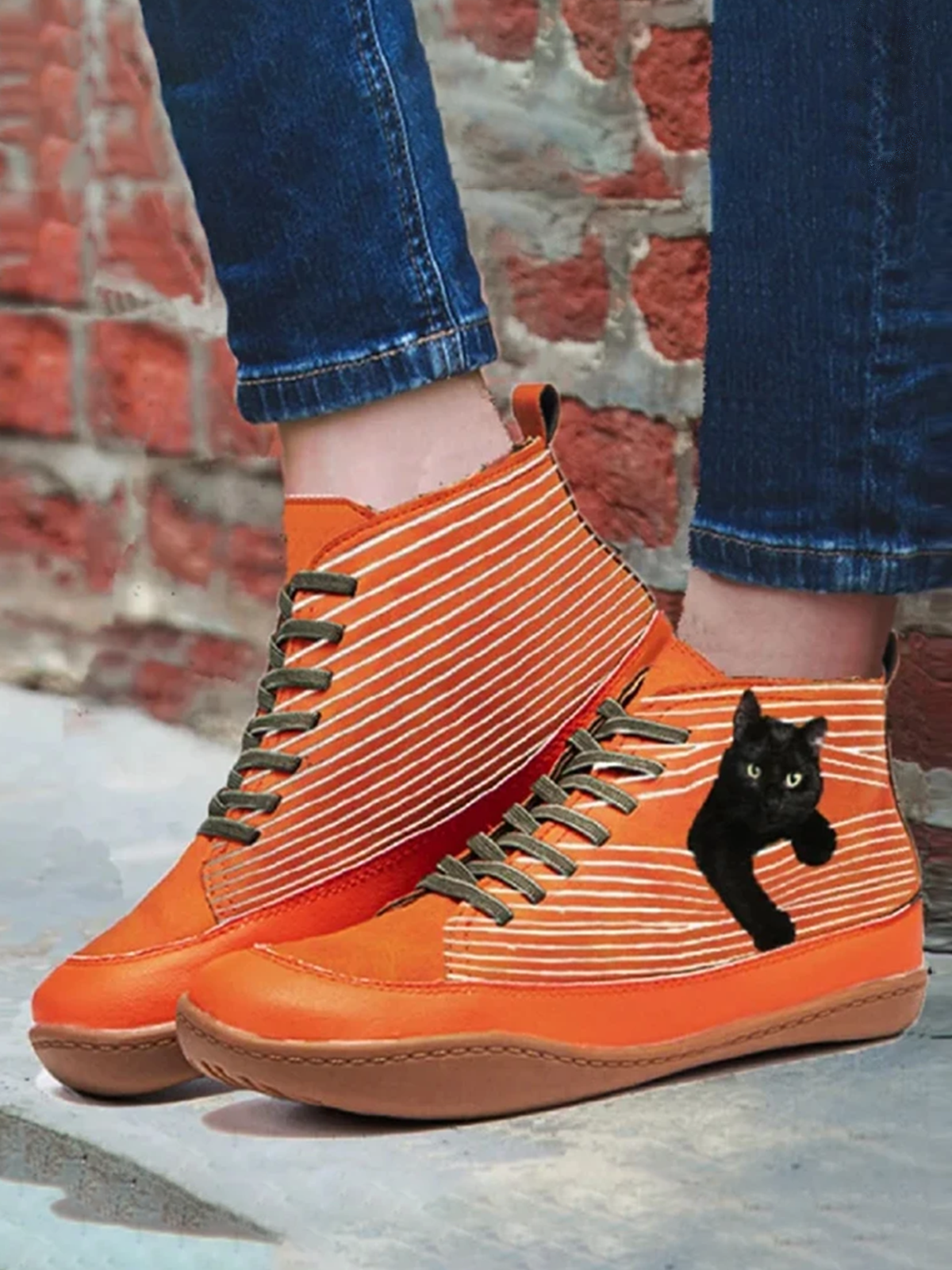 Stijlvolle schoen met kattenprint