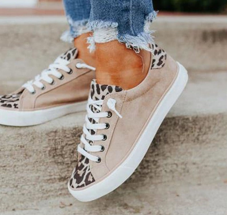 Camilla™ - Trendy Canvas Sneaker met Luipaard details