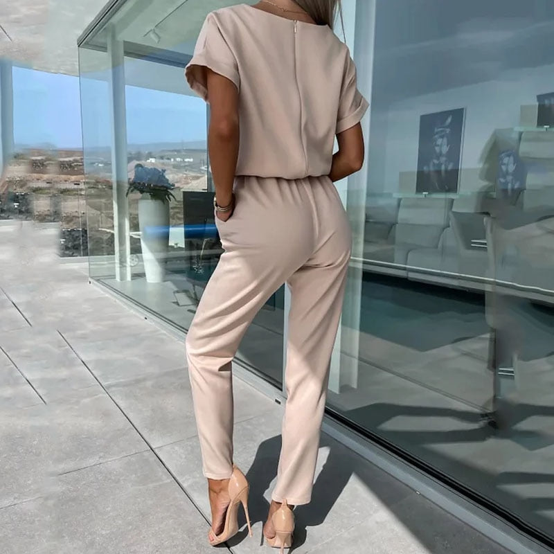 ELLA | JUMPSUIT MET KORTE MOUWEN