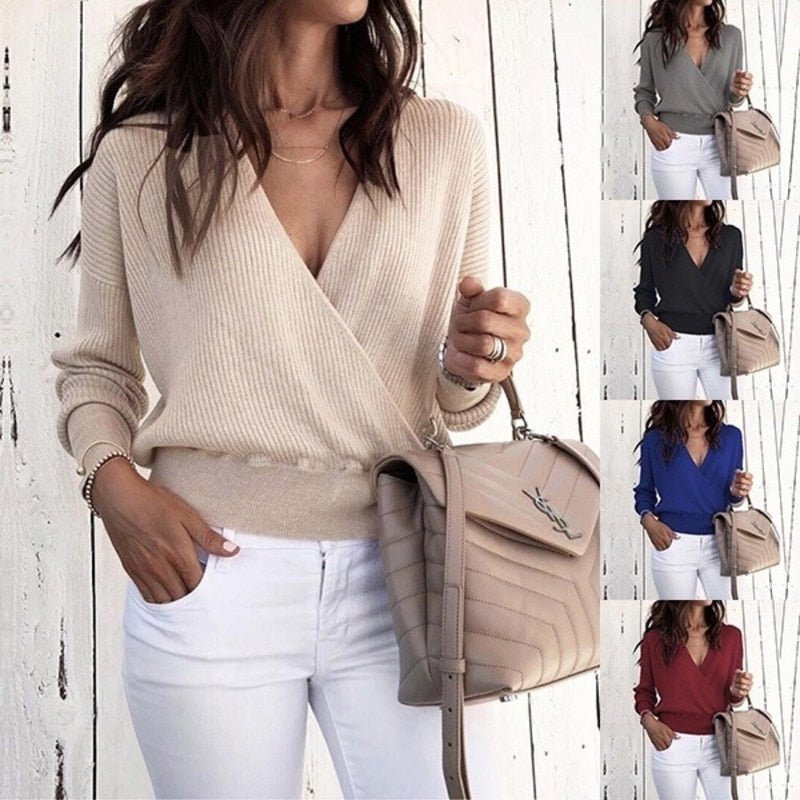 Ginevra™ - Mooie trui met V-hals in 5 verschillende kleuren