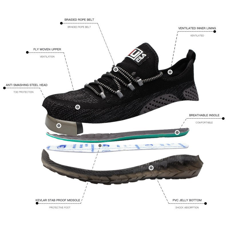 Leandro - Anti-Crush Steel-Toe Werkschoenen (50% KORTING)