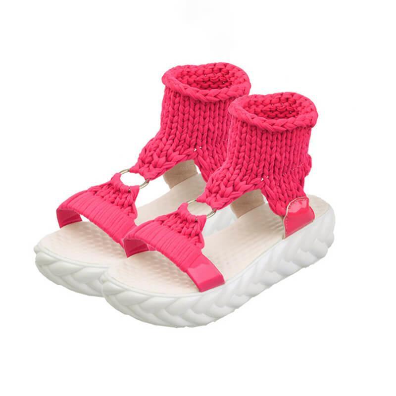 Candace - Fabric Platform Sandalen met dikke zool (50% KORTING)
