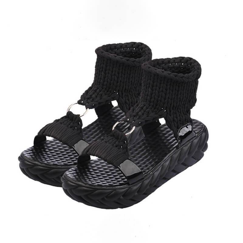 Candace - Fabric Platform Sandalen met dikke zool (50% KORTING)