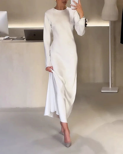 Eliora™ - Effen Satijnen Lounge Jurk (50% KORTING)