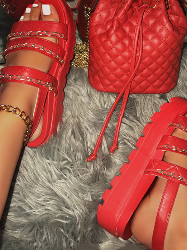 Christine - Sandalen met dikke zool (50% KORTING)