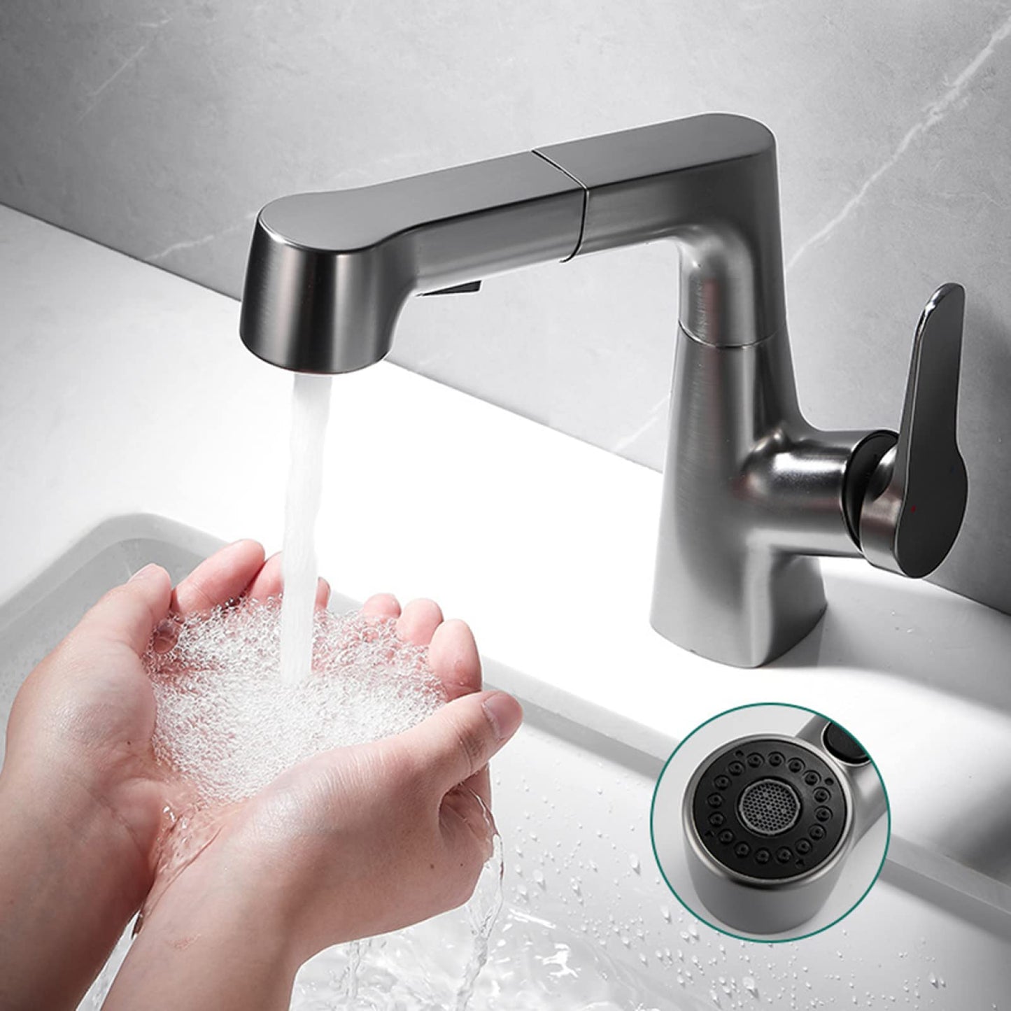 SinkFaucet™ - 360° Wastafelkraan Met Lift (50% KORTING)