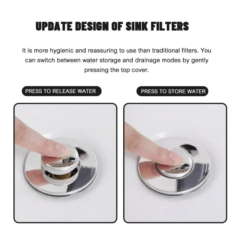 Sinkstrainer - Filter Voor Badkamerafvoer 1+1 GRATIS!