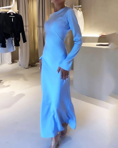 Eliora™ - Effen Satijnen Lounge Jurk (50% KORTING)