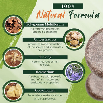 Supreme HairRenew™ 1+1 Gratis! Handgemaakte Hair Darkening Shampoo Bar