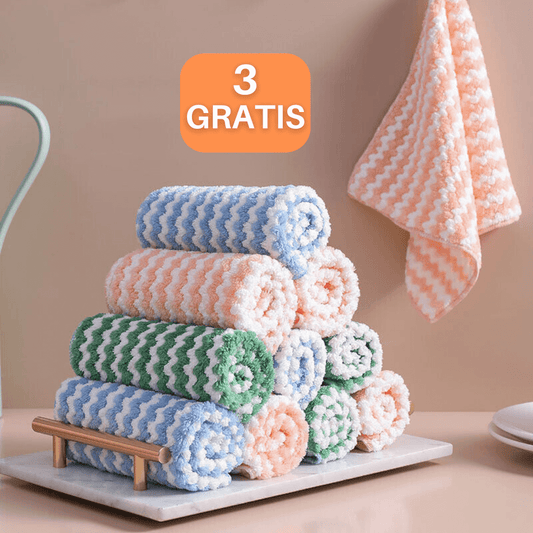 7+3 Gratis | Cleany™ 2.0 Nanovezeldoek Striploos reinigen en polijsten