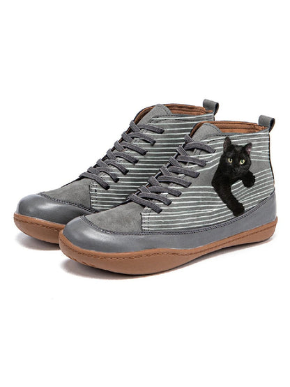 Stijlvolle schoen met kattenprint