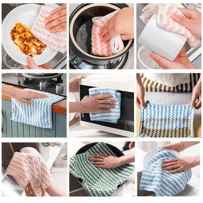 7+3 Gratis | Cleany™ 2.0 Nanovezeldoek Striploos reinigen en polijsten