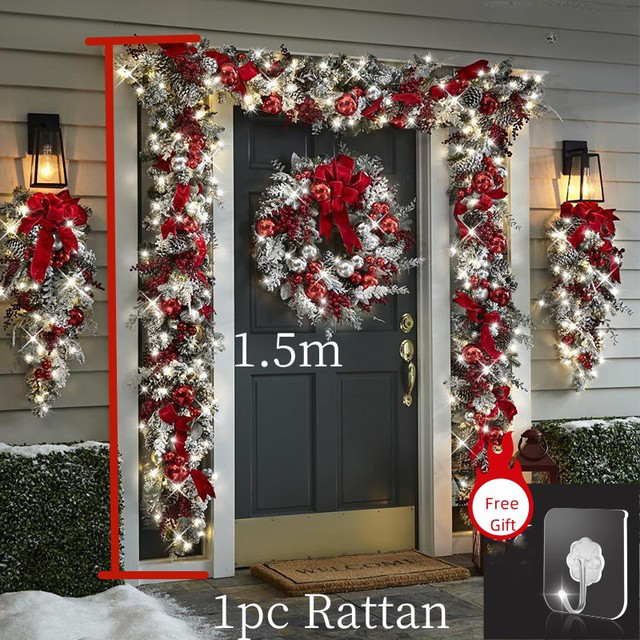EnviousGlow™ - Kerstversiering Krans Rotan Set (50% KORTING)