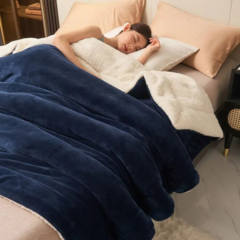 Warmembrace™ - Dubbellaags Verdikt Lams Pluche Deken (50% KORTING)