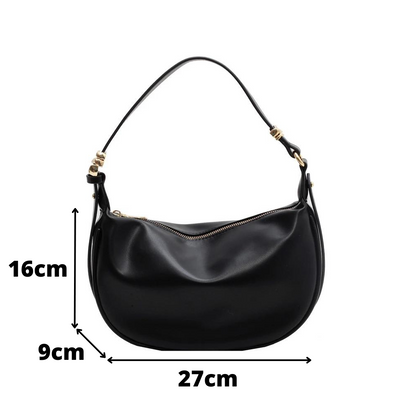 Nadia zacht lederen schoudertas