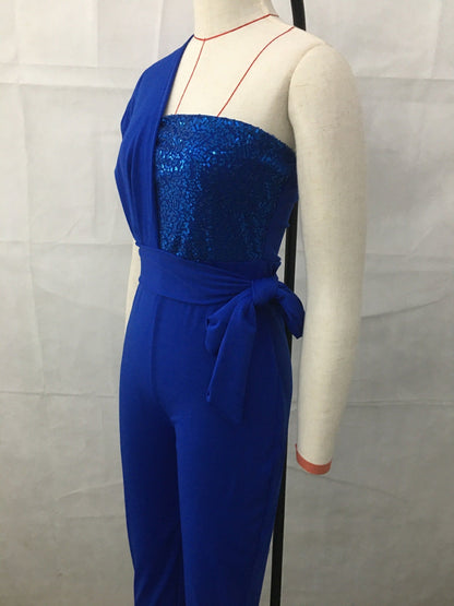Lustrous™ Jumpsuit met één schouder
