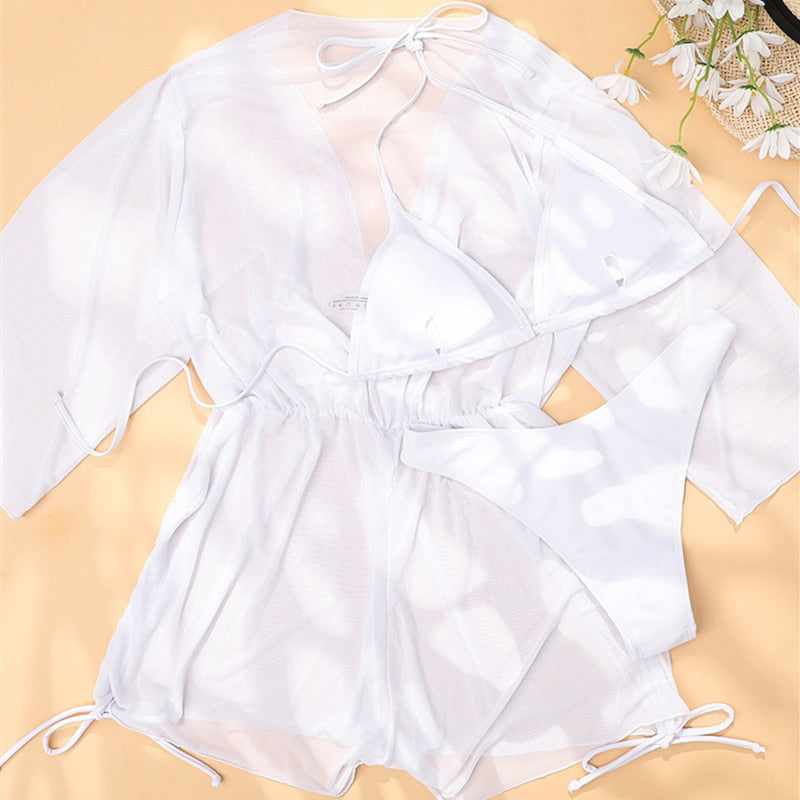 3-delige bikini set | Bikini + gratis strandpak!