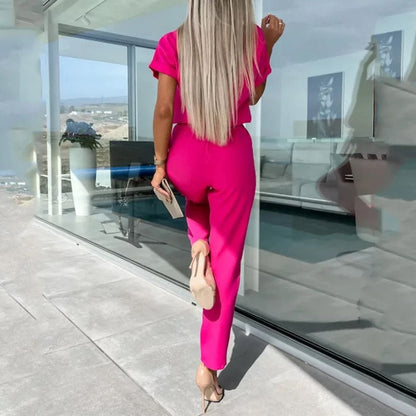 ELLA | JUMPSUIT MET KORTE MOUWEN