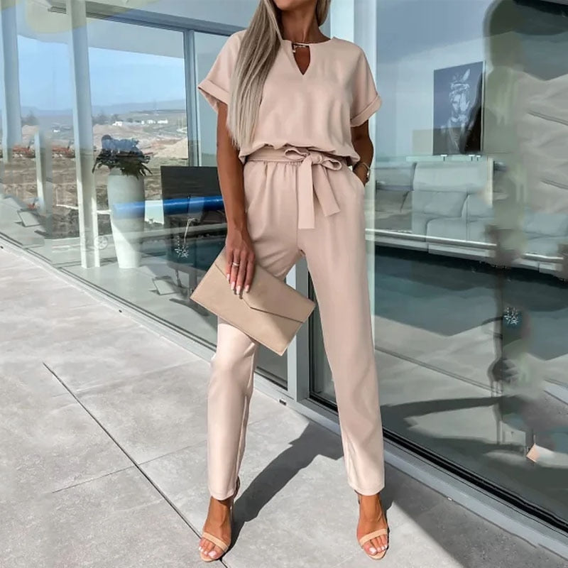 ELLA | JUMPSUIT MET KORTE MOUWEN