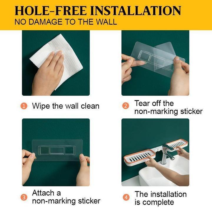 1+1 Gratis | StickyRack™ Zelfklevend badkamerplankje