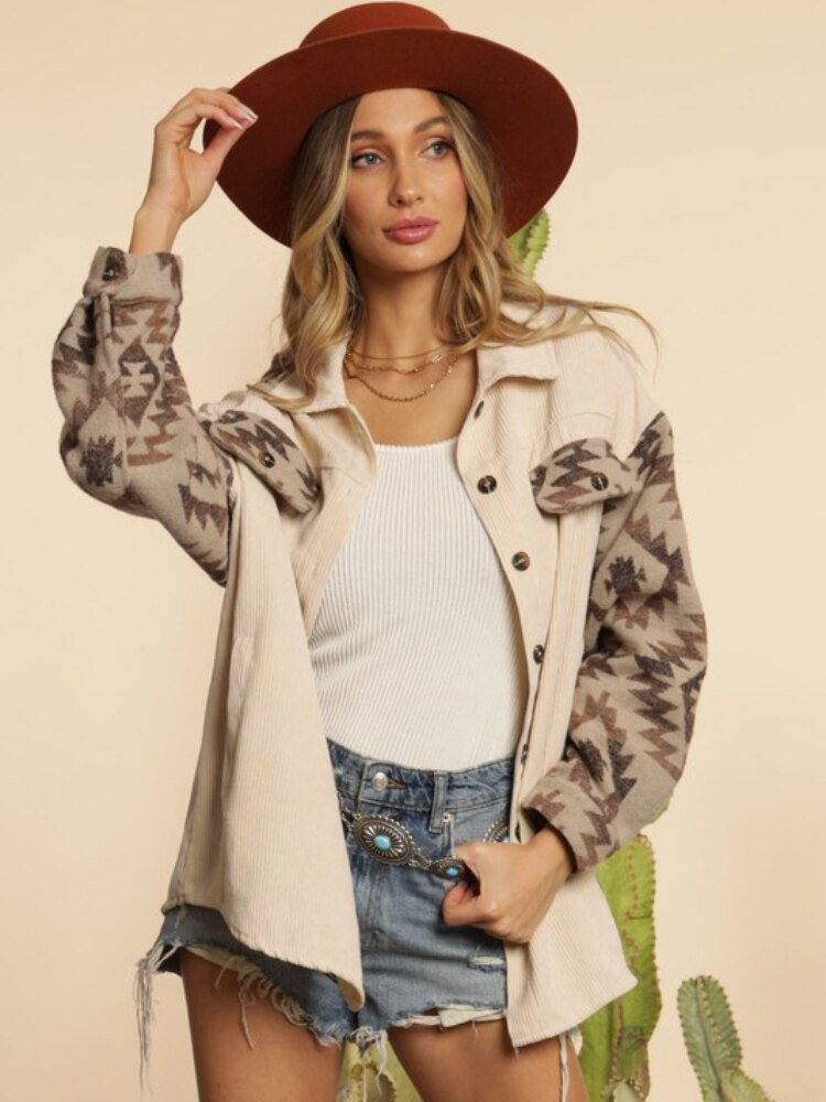 Camilla™ - Blouse-Jas met Patchwork