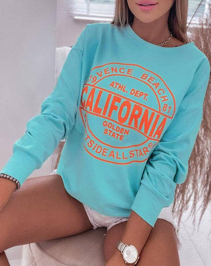 Camilla™ -  Casual Sweater met Grafische California Print