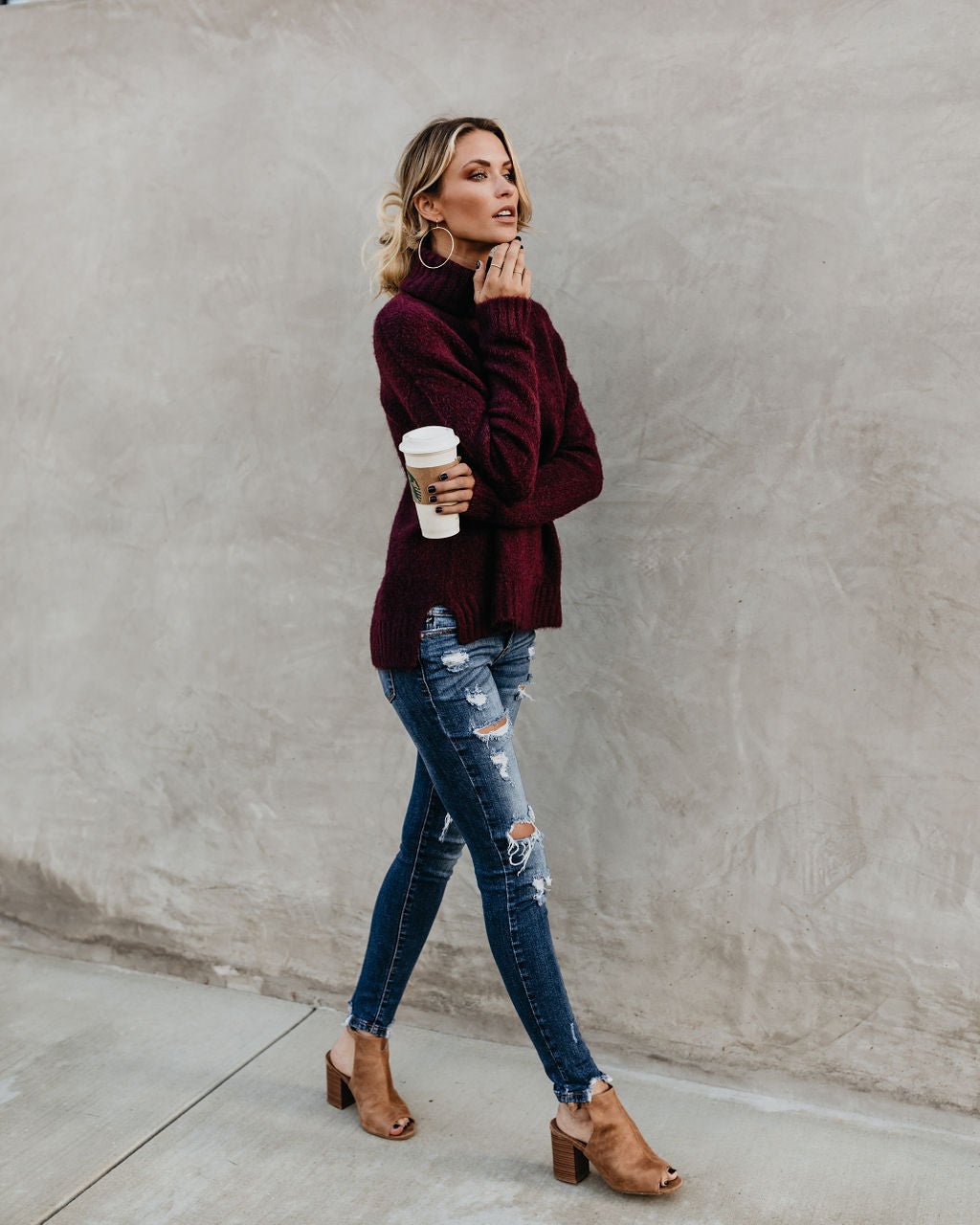 Camilla™ - Luxe col in bordeaux rood