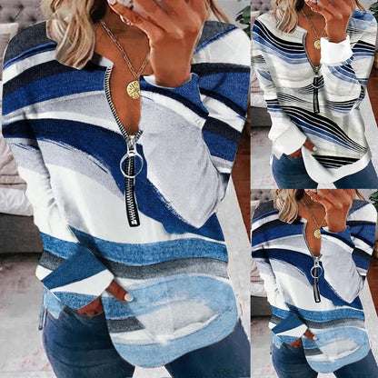 Camilla™ - Top met grote rits en Print