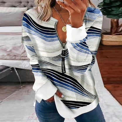 Camilla™ - Top met grote rits en Print