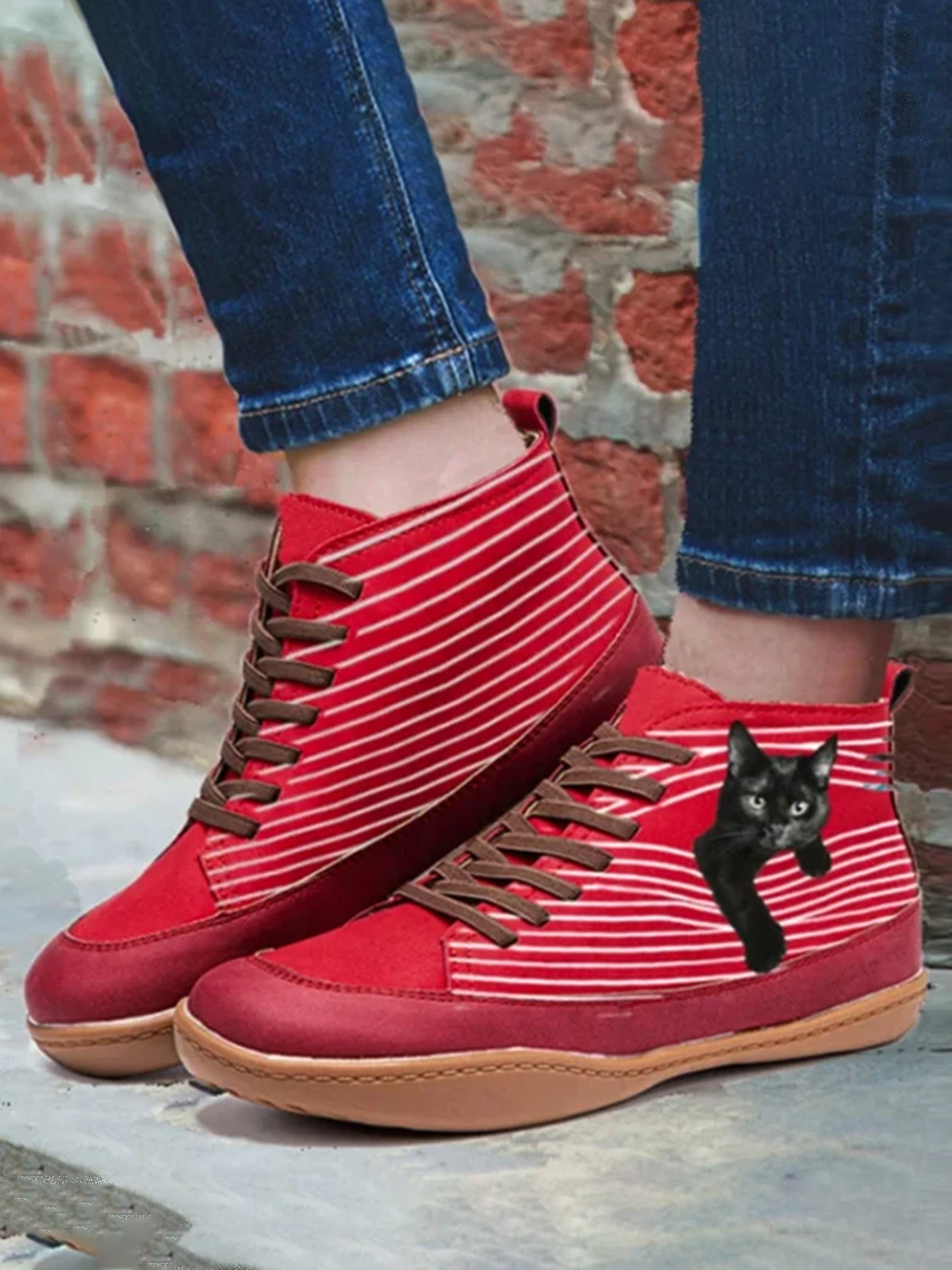 Stijlvolle schoen met kattenprint