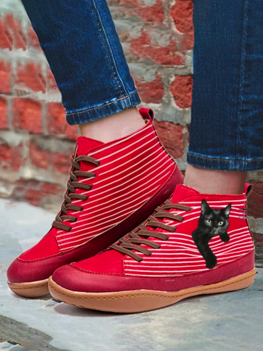 Stijlvolle schoen met kattenprint