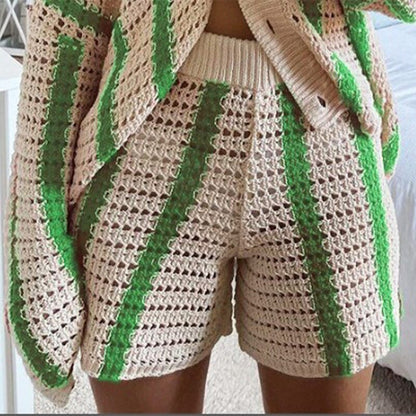 Ginevra™ - Gebreide Gestreepte Cardigan Set