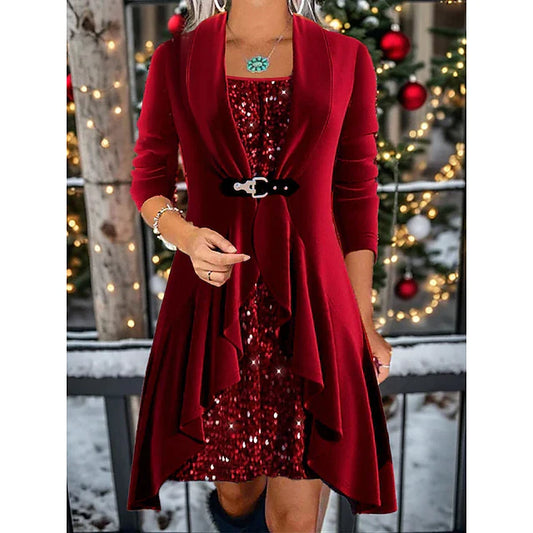 Flora™ - Casual Ronde Hals Jurk Met Lange Mouwen (50% KORTING)